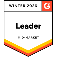 G2 Leader Email Template Builder Mid-Market 2026 award badge