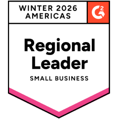 Email Template Builder Leader Small Business Americas Leader award badge