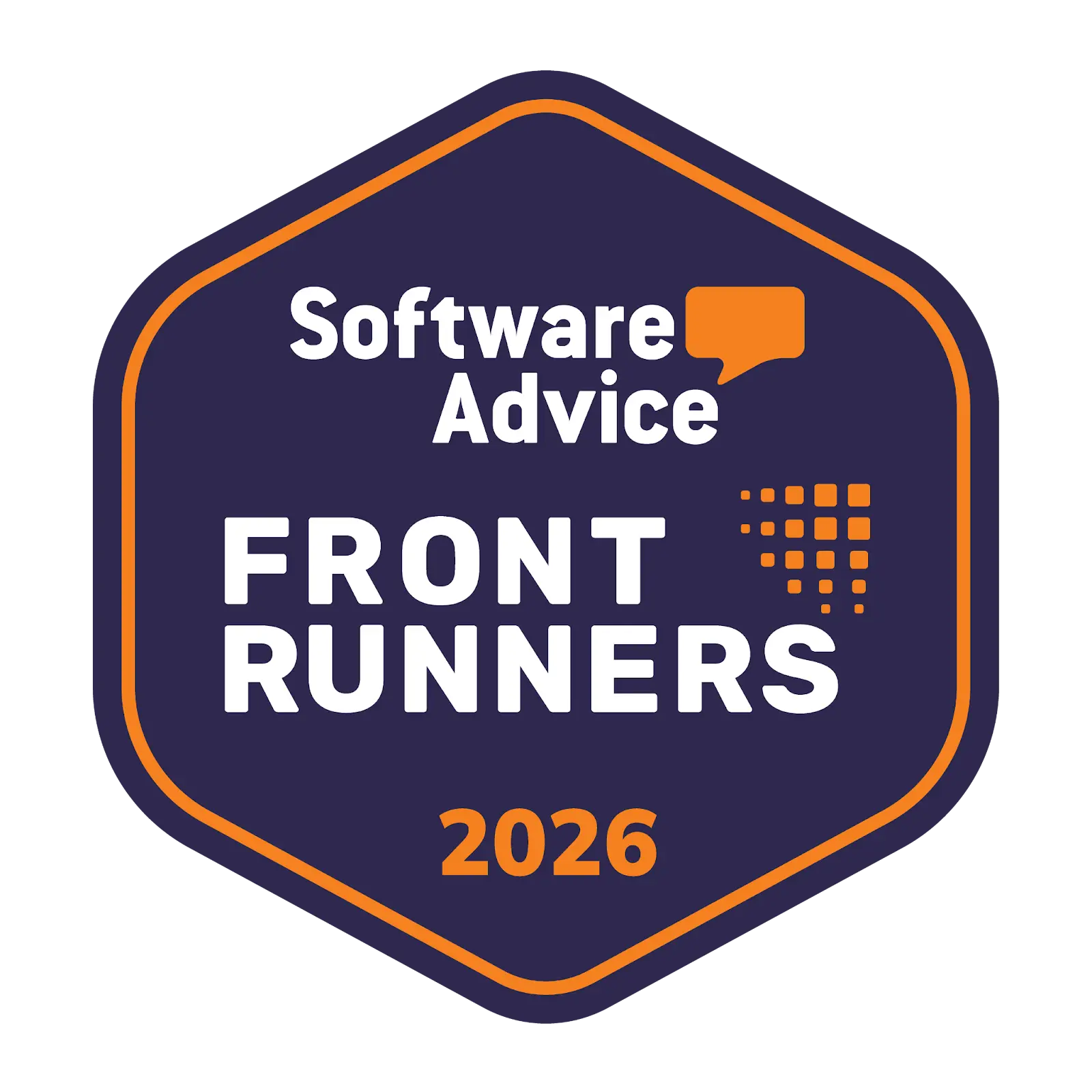 Software advice Front Runners 2026 award badge