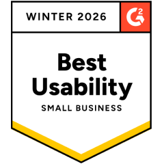 Transactional Email Best Usability for Small Business award badge G2